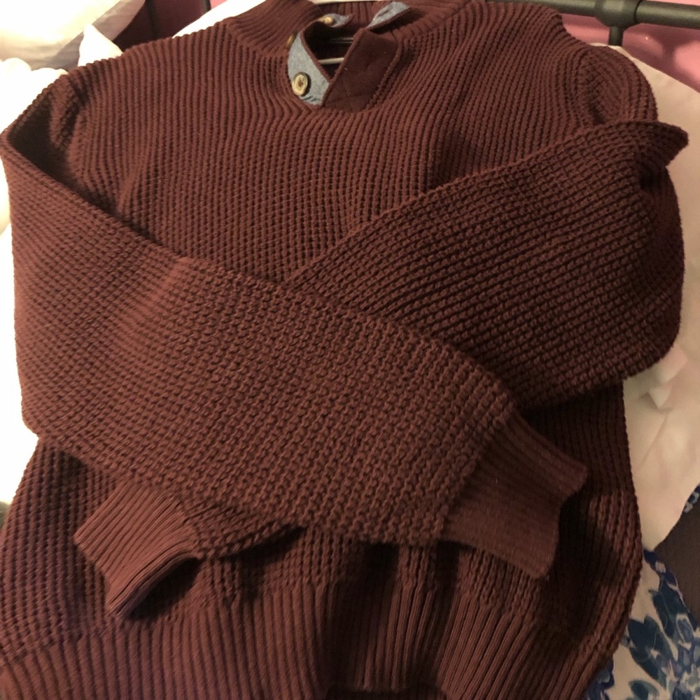 WP Weatherproof 1/4 Button Down Vintage Pullover Sweater EUC